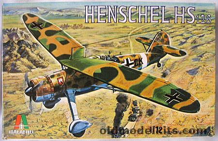 Italaerei 1/72 Henschel HS-126 - Spanish Civil War A/88 Condor Legion 1938 / Luftwaffe Recon Gruppe 14 Lybia 1941 / Greek Air Force 3rd Sq Army Co-op 1941, 109 plastic model kit